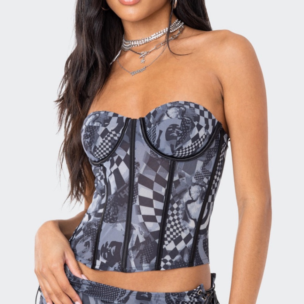 Editked aly mesh corset top